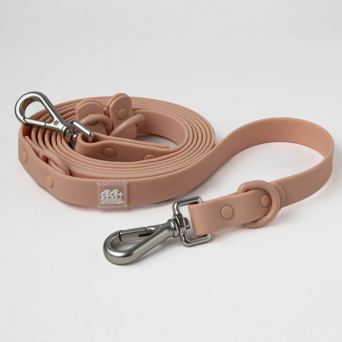 Peach Waterproof Hands-Free Dog Leash – Adjustable & Durable