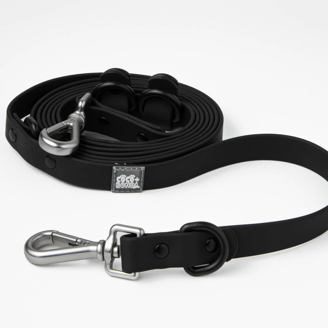 Black Waterproof Hands-Free Dog Leash – Adventure Ready, Rain or Shine