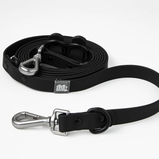 Black Waterproof Hands-Free Dog Leash – Adventure Ready, Rain or Shine