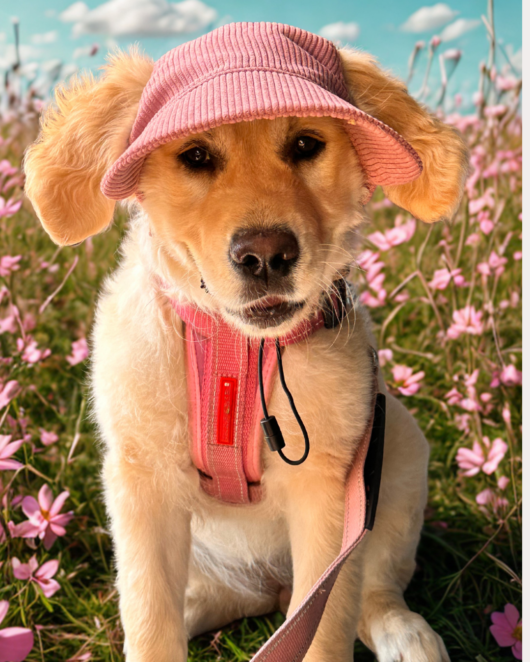 UV-Protective Adjustable The Blush Dog Hat