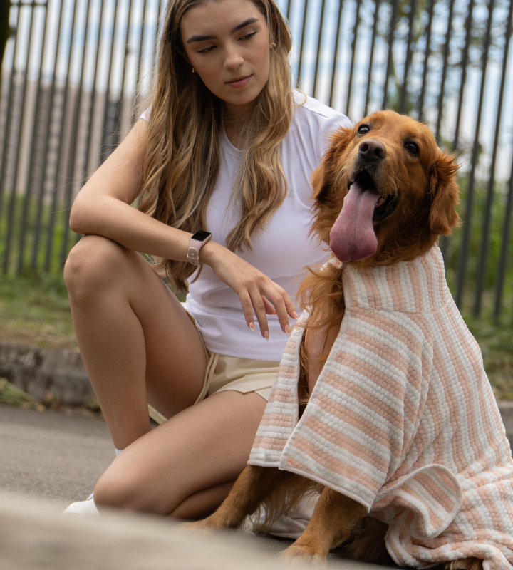 Dog Drying Poncho – Soft Cotton Towel for Wet Dogs