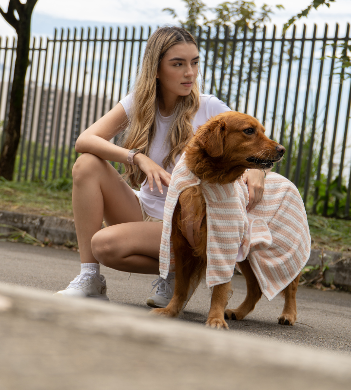 Dog Drying Poncho – Soft Cotton Towel for Wet Dogs