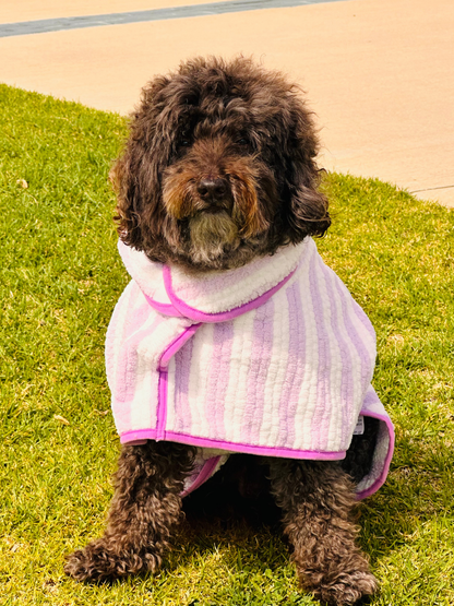 Dog Poncho Towel - Purple
