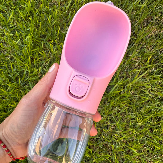 Portable Pet Water Bottle - Pink Colour