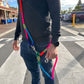 Hands-Free Nylon Rope Dog  Rainbow Leash