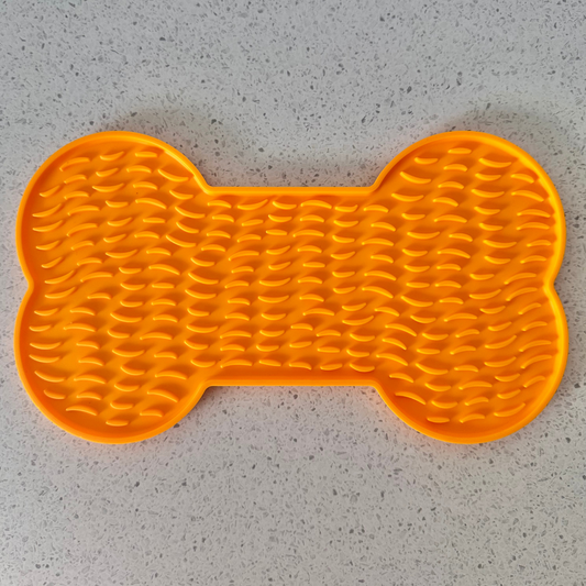 Orange Bone Enrichment Lick Mat