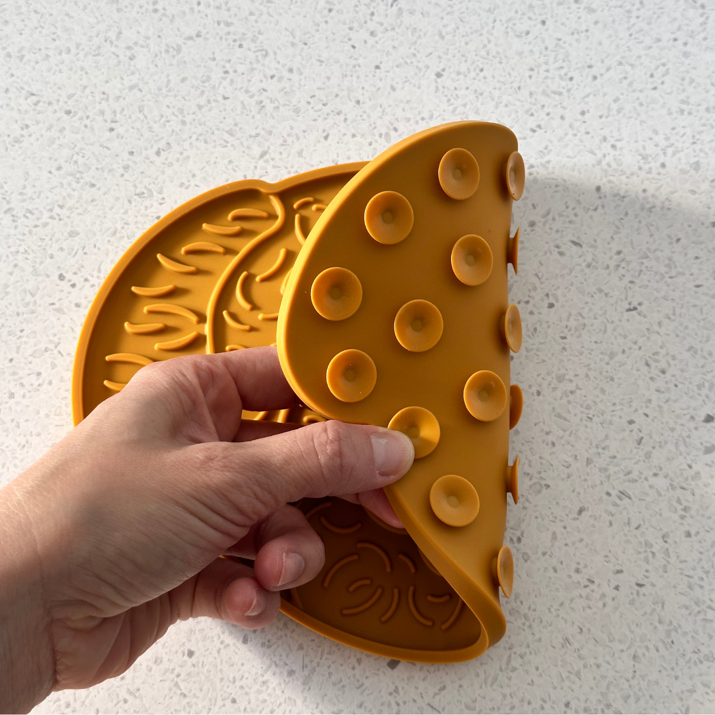 Brown Dog Face Enrichment Lick Mat