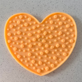 Blush Orange Heart Enrichment Lick Mat