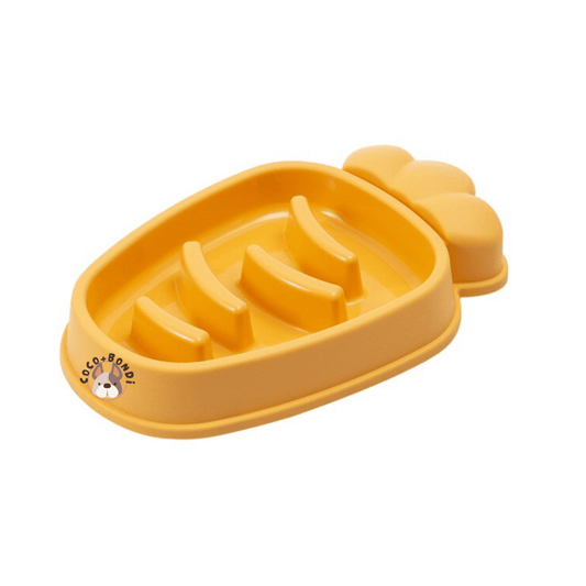 Dog Slow Feeder Bowl: Green Carrot