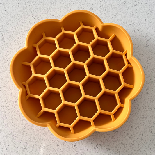 Yellow Sunflower Silicone Enrichment Slow Feeder Bowl