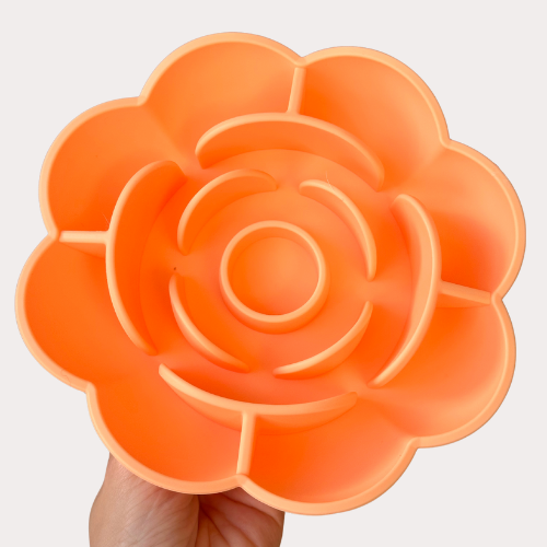 Pet Flower Slow Feeder – Peach Colour