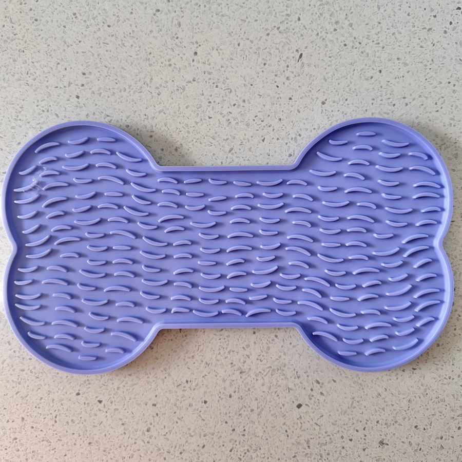 Purple Bone Enrichment Lick Mat