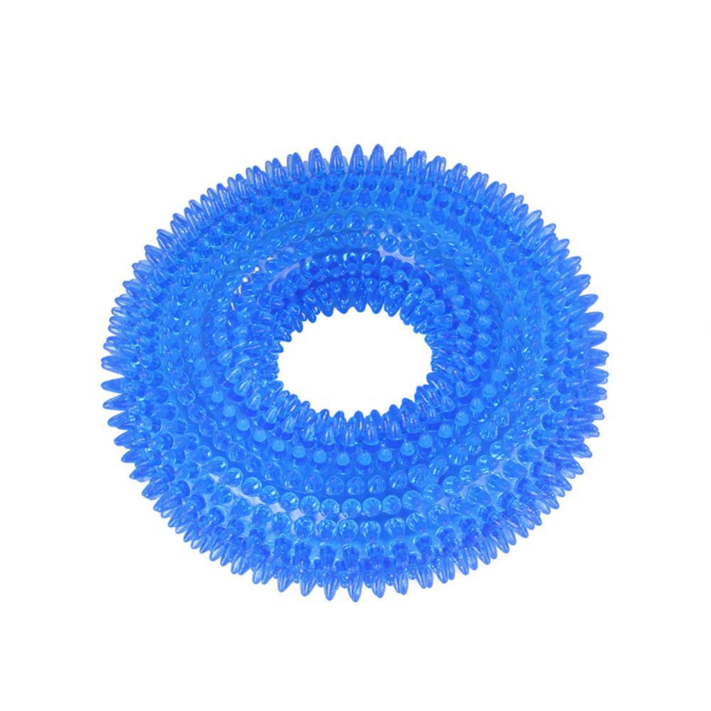 Donut Squeaky Toy - Blue