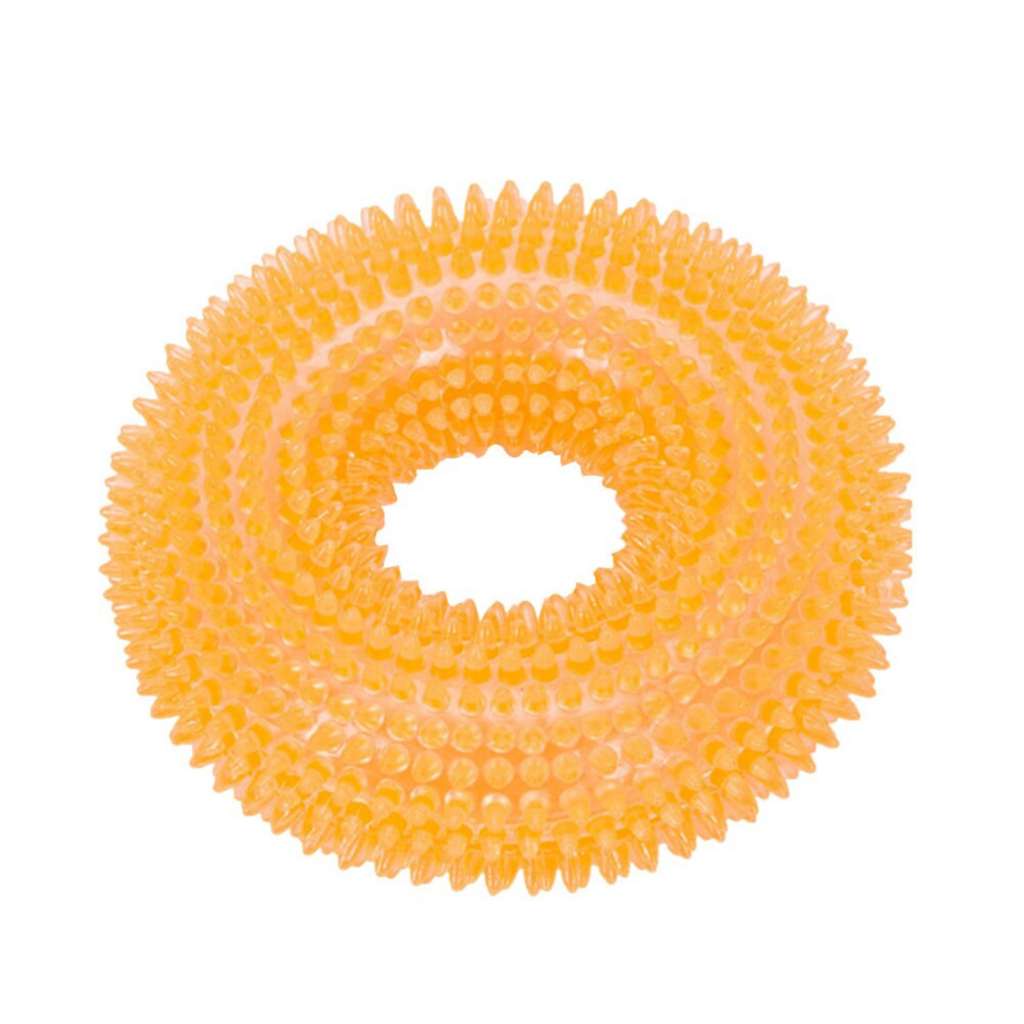 Donut Squeaky Toy - Orange