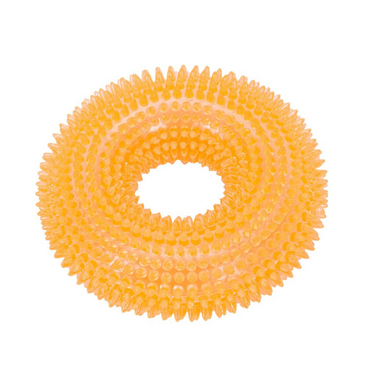 Donut Squeaky Toy - Orange